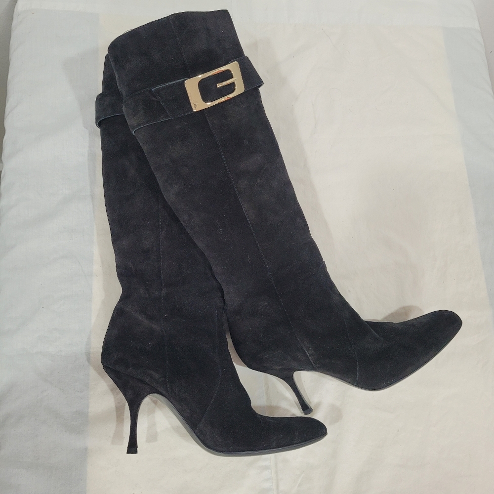 Gucci Suede Boots with Buckle - Picture 4 of 10